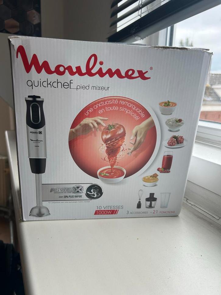 Moulinex Quickchef Staafmixer - Nieuw in doos!, Witgoed en Apparatuur, Blenders, Nieuw, Blender, Ophalen