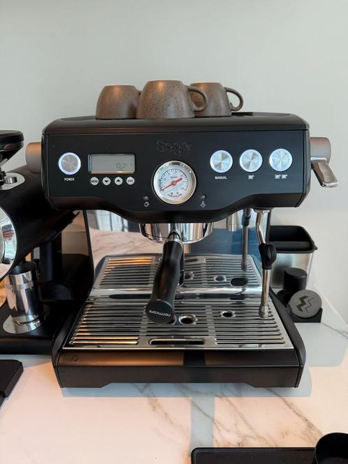 Sage Dual Boiler Zwart - Espressomachine in nette staat, Witgoed en Apparatuur, Koffiezetapparaten, Gebruikt, Gemalen koffie, Espresso apparaat
