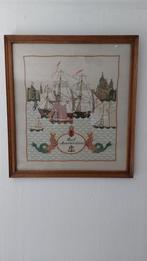 Sail Amsterdam schilderij borduurwerk kunstwerk handgemaakt, Antiek en Kunst, Kunst | Overige Kunst, Ophalen