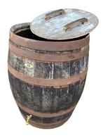 Houten Regenton "Whisky" 500 Liter, Los Deksel, Ophalen, Met kraantje, 150 liter of meer, Nieuw