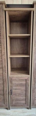 Opberg/ boekenkast Wild eiken 48x42x199cm  5 vakken +deurtje, Ophalen, Minder dan 50 cm, Met deur(en), Eikenhout