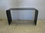 Zwart glazen waterfall console of sidetable, Gebruikt