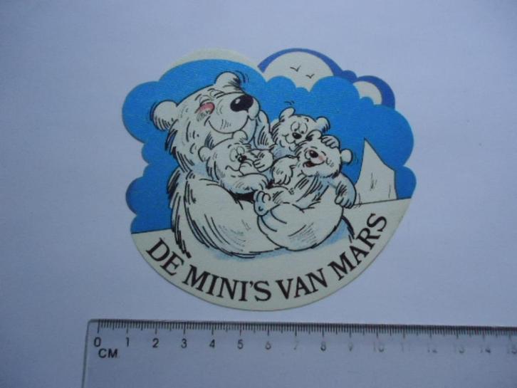 sticker oud MARS MINI strip beer opstrijkbare strijk vintage, Verzamelen, Stickers, Zo goed als nieuw, Bedrijf of Vereniging, Verzenden