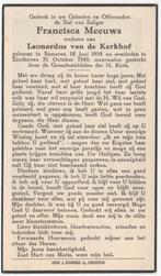 Francisca Meeuws 1854 Someren + 1949 Eindhoven, 95 jaar, Verzamelen, Verzenden