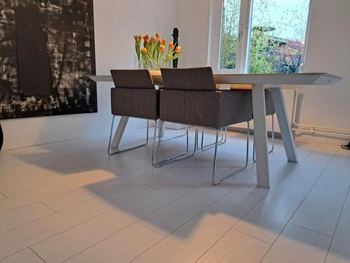 6 stoelen design, Huis en Inrichting, Tafels | Eettafels, Zo goed als nieuw, 50 tot 100 cm, 50 tot 100 cm, Rond, Ophalen of Verzenden