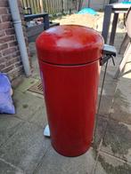 Retro Rode Brabantia Pedaalemmer 60L, Huis en Inrichting, Woonaccessoires | Prullenbakken, Ophalen, Gebruikt, Met pedaal, 50 tot 75 cm