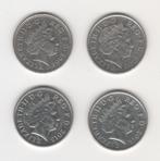 4x 10 pence Verenigd Koninkrijk 2004-2014 (M273), Ophalen of Verzenden, Overige landen