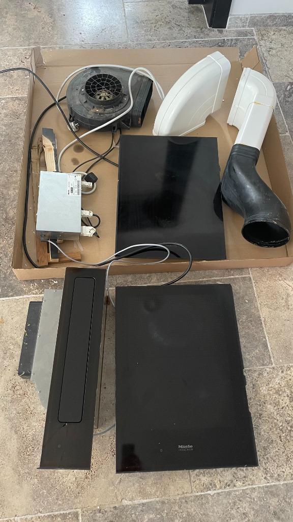 Miele Smartline inductie set, Witgoed en Apparatuur, Kookplaten, Gebruikt, Inbouw, Inductie, 4 kookzones, Ophalen