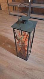 Grote lantaarn met herfstdecoratie, Huis en Inrichting, Ophalen, Zo goed als nieuw, Hout, 50 tot 75 cm