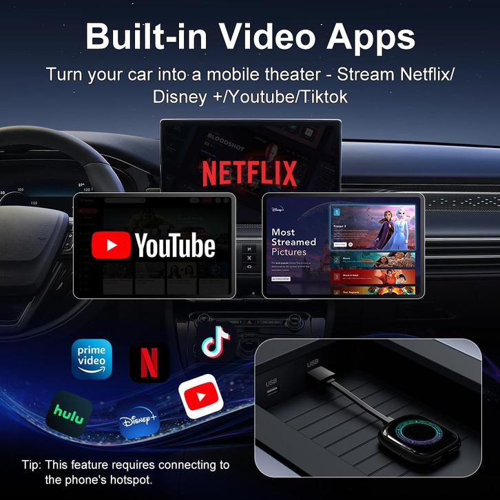 DriveCast - Youtube Netflix in Auto - Nieuw in verpakking !, Auto diversen, Carkits, Nieuw, Ophalen of Verzenden