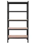 Stellingkast - 675 KG - Metaal - Zwart - 150 x 75 x 30 cm, Ophalen, Zo goed als nieuw