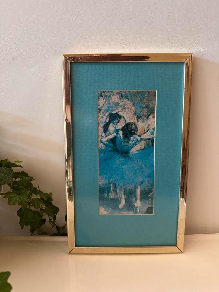 Prent met ballerina’s in lijst, Antiek en Kunst, Kunst | Litho's en Zeefdrukken, Ophalen of Verzenden