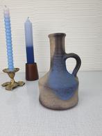 Vaas blauw/antraciet keramiek. Vintage aardewerk kan., Ophalen of Verzenden, ., ., .