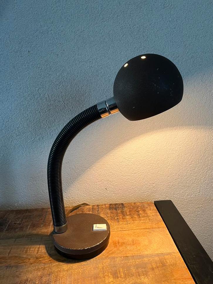Vintage Herda bureaulamp tafellamp gooseneck uit de jaren 70, Huis en Inrichting, Lampen | Tafellampen, Ophalen of Verzenden