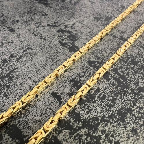18k gouden koningsketting massief italy, Sieraden, Tassen en Uiterlijk, Kettingen, Nieuw, Goud, Ophalen of Verzenden