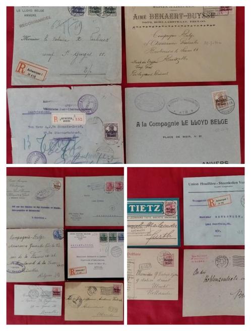 DUITSE RIJK 1917 Bezetting België WWI lotje brieven Germania, Postzegels en Munten, Brieven en Enveloppen | Buitenland, Brief