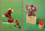 2 kinder verjaardagskaarten - jaren 60 - 5 en 6 jaar, Verzamelen, Ophalen of Verzenden, 1960 tot 1980, Ongelopen, Kinderen