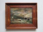 Schilderij - Storm op Zee, Antiek en Kunst, Ophalen of Verzenden