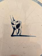 Oude Delftse Tegel met Gazelle, Antiek en Kunst, Ophalen of Verzenden