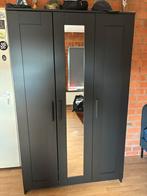 Brimnes Ikea kledingkast met toebehoren, Huis en Inrichting, Kasten | Kledingkasten, Ophalen, 100 tot 150 cm, Glas, Met hangruimte