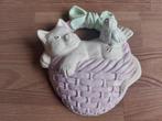 Mooi Vintage Katten Poezen Wandbord van Gips Poes in Mand, Antiek en Kunst, Antiek | Wandborden en Tegels, Verzenden