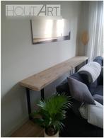 Sidetable stalen u-poot met steigerhouten blad