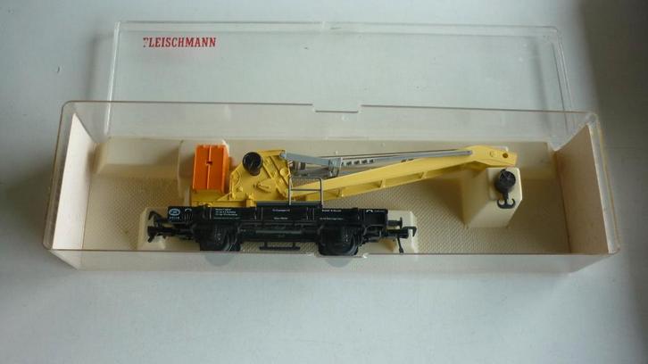 Fleischmann H0 5019 kraanwagon in ovp, Hobby en Vrije tijd, Modeltreinen | H0, Gebruikt, Wagon, Gelijkstroom, Fleischmann, Analoog