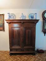 massief eiken Drentse kast,, Antiek en Kunst, Antiek | Meubels | Kasten, Ophalen