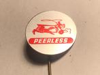 Metalen PEERLESS RIJWIELMERK Speld (Rood/Aluminiumkleur)., Verzamelen, Speldjes, Pins en Buttons, Verzenden, Zo goed als nieuw
