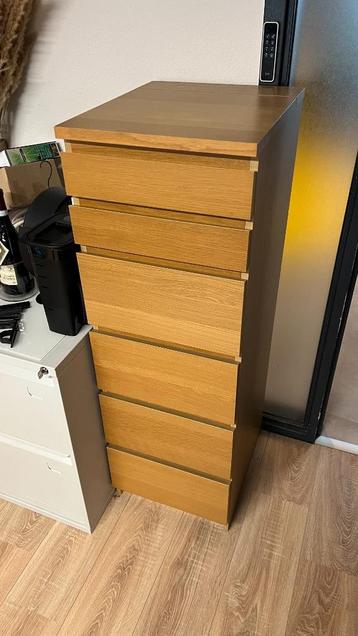 IKEA MALM ladekast met 6 lades - met spiegel beschikbaar voor biedingen