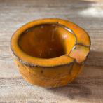 Vintage aardewerk oranje fat lava mini asbak, Ophalen of Verzenden