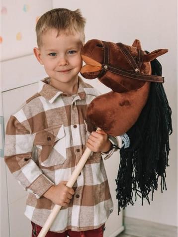 Teddykompaniet Stokpaard met open mond - Bruin beschikbaar voor biedingen