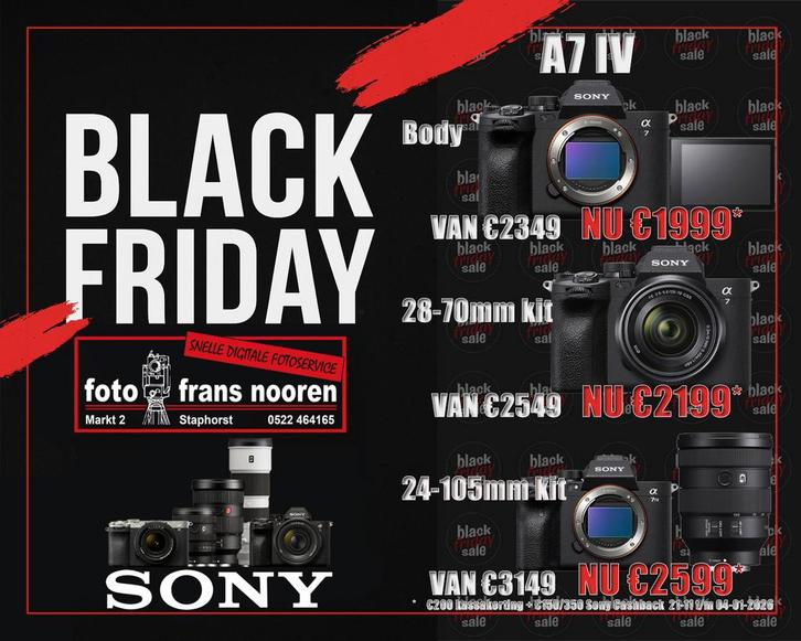 Sony A7IV body + GRATIS Sony FZ100, Audio, Tv en Foto, Fotocamera's Digitaal, Nieuw, Spiegelreflex, Sony, Geen optische zoom, Ophalen of Verzenden