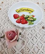 Frans porseleinen bakvormpje, Les Tartelettes, aardbeien, Huis en Inrichting, Keuken | Servies, Overige typen, Ophalen of Verzenden