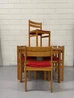 Vintage grenen eettafel set, Huis en Inrichting, Tafels | Eettafels, Ophalen, Gebruikt, 100 tot 150 cm, Vintage