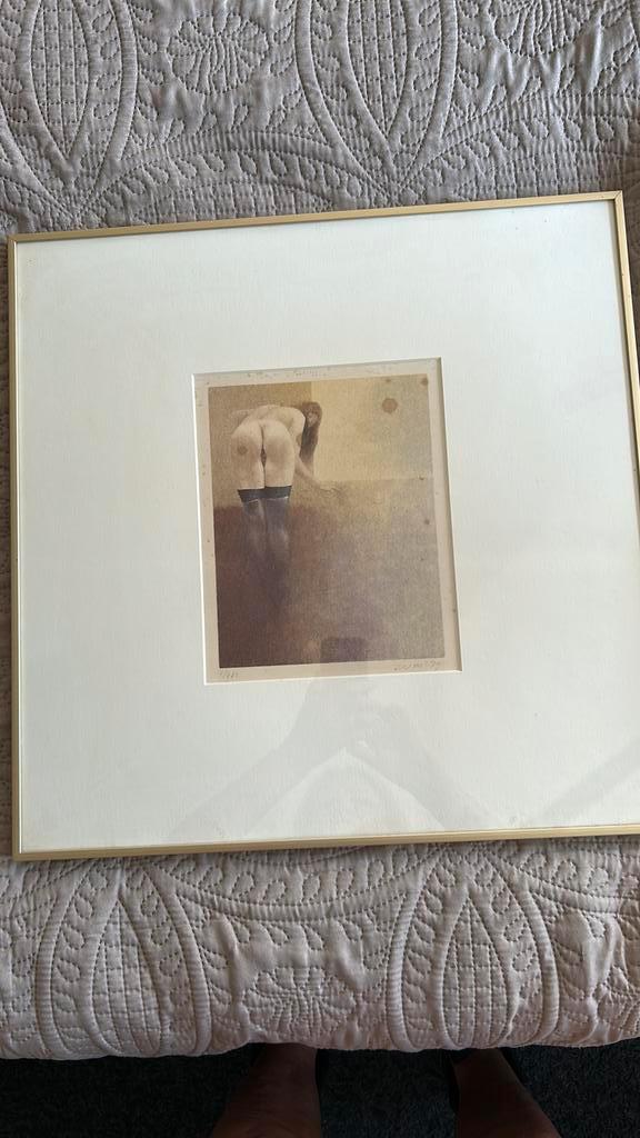 Litho van Wout Muller, 20x25, inclusief lijst van 50 x 50 cm, Antiek en Kunst, Kunst | Litho's en Zeefdrukken, Ophalen