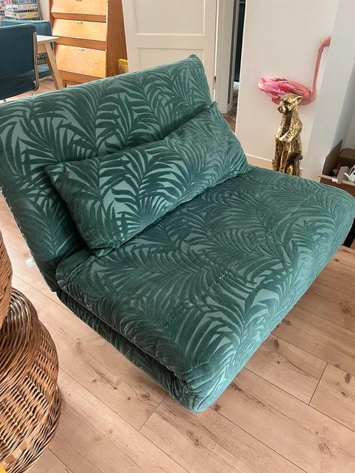 Maisons du monde slaapbank, Huis en Inrichting, Slaapkamer | Slaapbanken, Gebruikt, 190 cm of minder, Eenpersoons, Groen, Ophalen