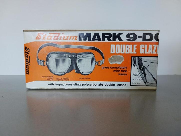 Vintage STADIUM mark 9-DG Motor / Auto / Vliegeniers Bril, Motoren, Accessoires | Overige, Zo goed als nieuw, Ophalen of Verzenden