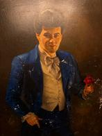 Groot 2x1m oud geschilderd paneel circus kermis foor, Ophalen of Verzenden