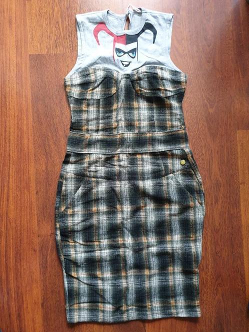 Bijzondere Bustier jurk Fornarina - Harley Quinn Lady Joker, Kleding | Dames, Jurken, Zo goed als nieuw, Maat 36 (S), Bruin, Onder de knie