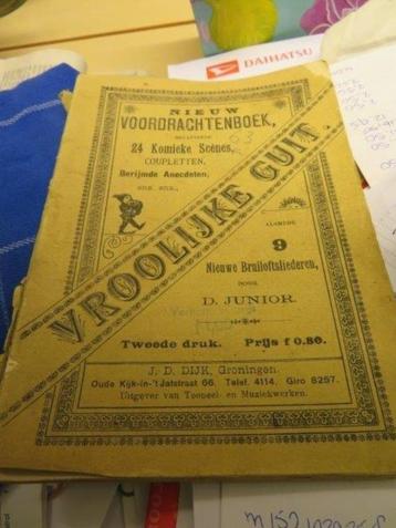 Voordrachtsboekjes oud, gelegenheidsversjes  D.Junior e.a. beschikbaar voor biedingen