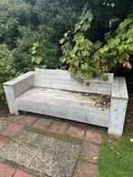 Steigerhouten tuinbank en tafel, Ophalen, Gebruikt, Hout