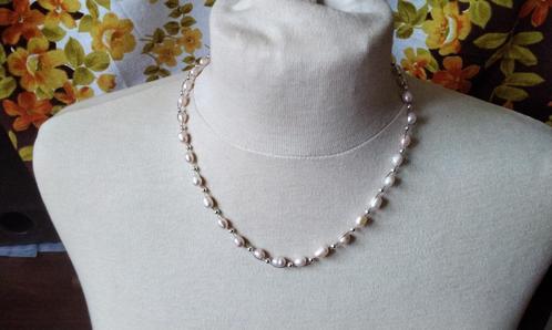 Parels Ketting Antiek Zilveren Slot met Markasiet 925 Gemerk, Sieraden, Tassen en Uiterlijk, Kettingen, Nieuw, Steen of Mineraal