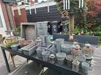 Hele partij gebruikte zinken tuinaccessoires, Tuin en Terras, Tuinvazen, Ophalen, Gebruikt