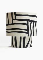 H&M Home | Taffellamp van textiel, zwart/wit, Ophalen of Verzenden, Nieuw
