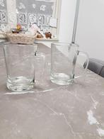 2x bierglas ik denk voor half liter, Ophalen of Verzenden, Zo goed als nieuw, Bierglas