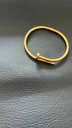 Spijkerarmband goudkleurig, Sieraden, Tassen en Uiterlijk, Ophalen of Verzenden, Nieuw, Goud, Staal