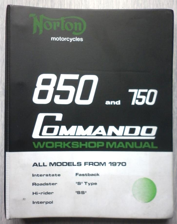 Norton Commando 850 + 750 Worshop manual + parts list, Motoren, Handleidingen en Instructieboekjes, Overige merken, Ophalen of Verzenden