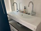 Detremmerie Wastafel 100x39x64 cm voor 2 kranen, Huis en Inrichting, Badkamer | Badkamermeubels, Ophalen, Gebruikt, 50 tot 100 cm