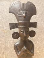 Houten beeld van Centeōtl Azteekse god van maïs., Ophalen of Verzenden